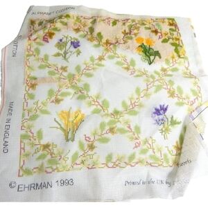 Ehrman Vintage Floral Needlepoint Canvas